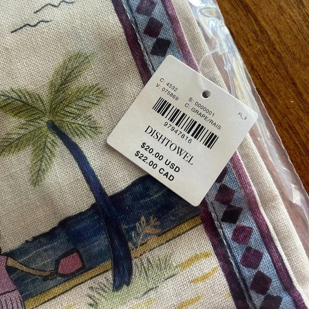 Anthropologie pickleball dishtowel NWT